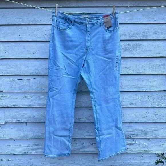 Levi’s ribcage boot flight wash jeans size 22 w - Picture 1 of 7